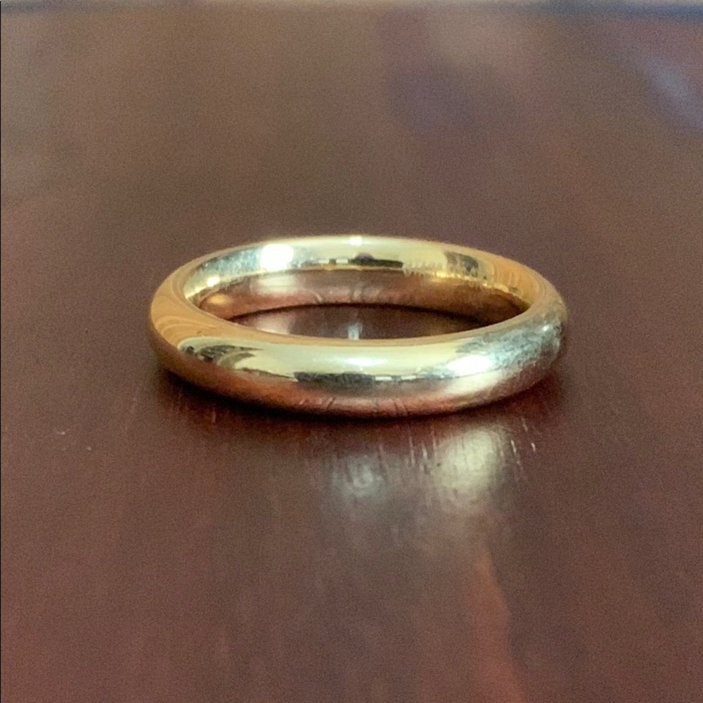 Milor gold plated stainless steel ring size 7